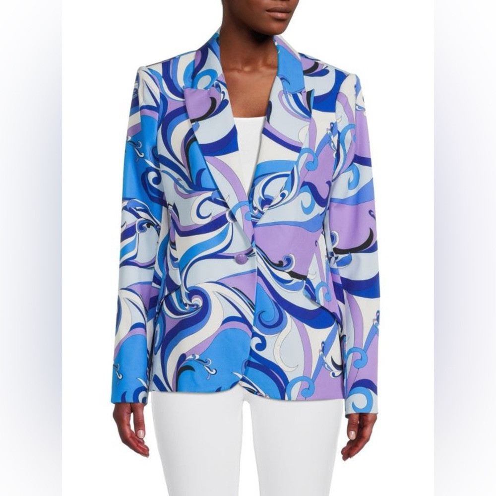 NWT L’Agence Chamberlain Swirl Print Blazer Sz 6